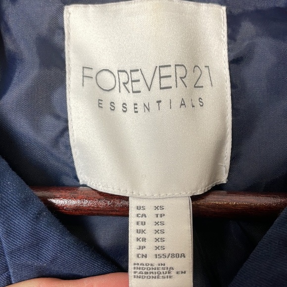 Forever 21 Navy Blue Utility Jacket. Size XS - Picture 2 of 8